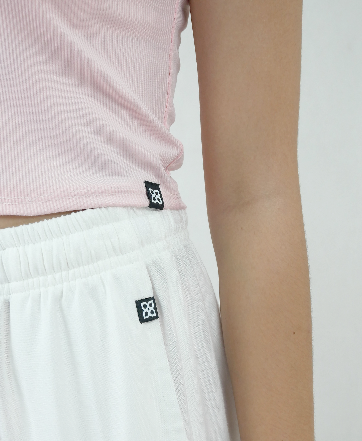Rib Knit Plain Crop Top