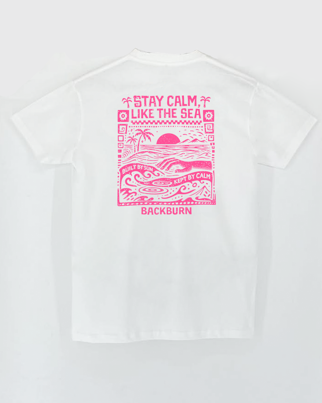 Stay Calm  Men's White Cotton Tees