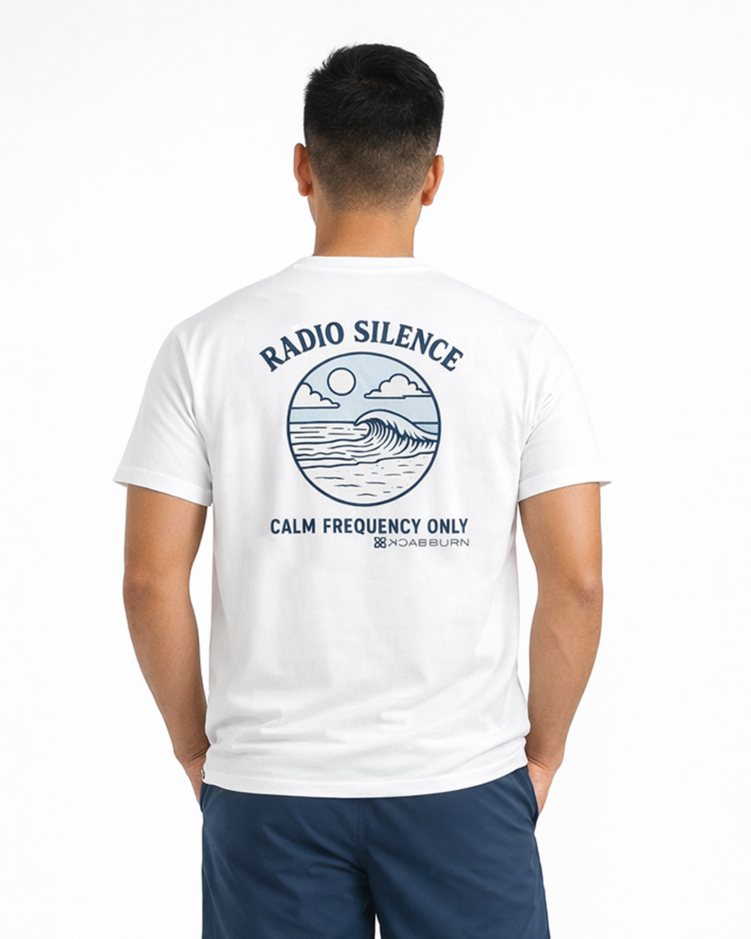 Radio Silence Men's White Cotton Tees