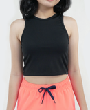 Rib Knit Plain Crop Top