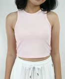 Rib Knit Plain Crop Top