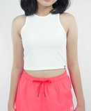 Rib Knit Plain Crop Top